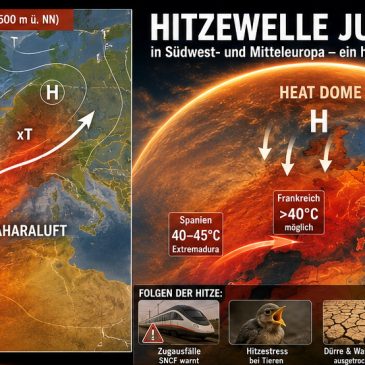 Hitzewelle Juni 2026 in Südwest- und Mitteleuropa – ein historischer Vergleich!